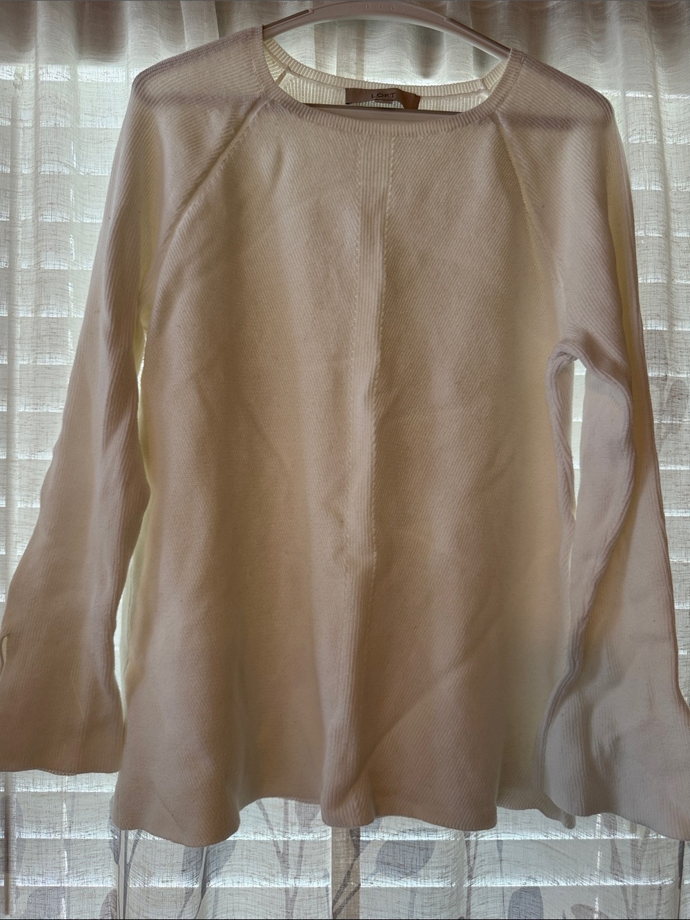 LOFT White Scoop Neck Sweater